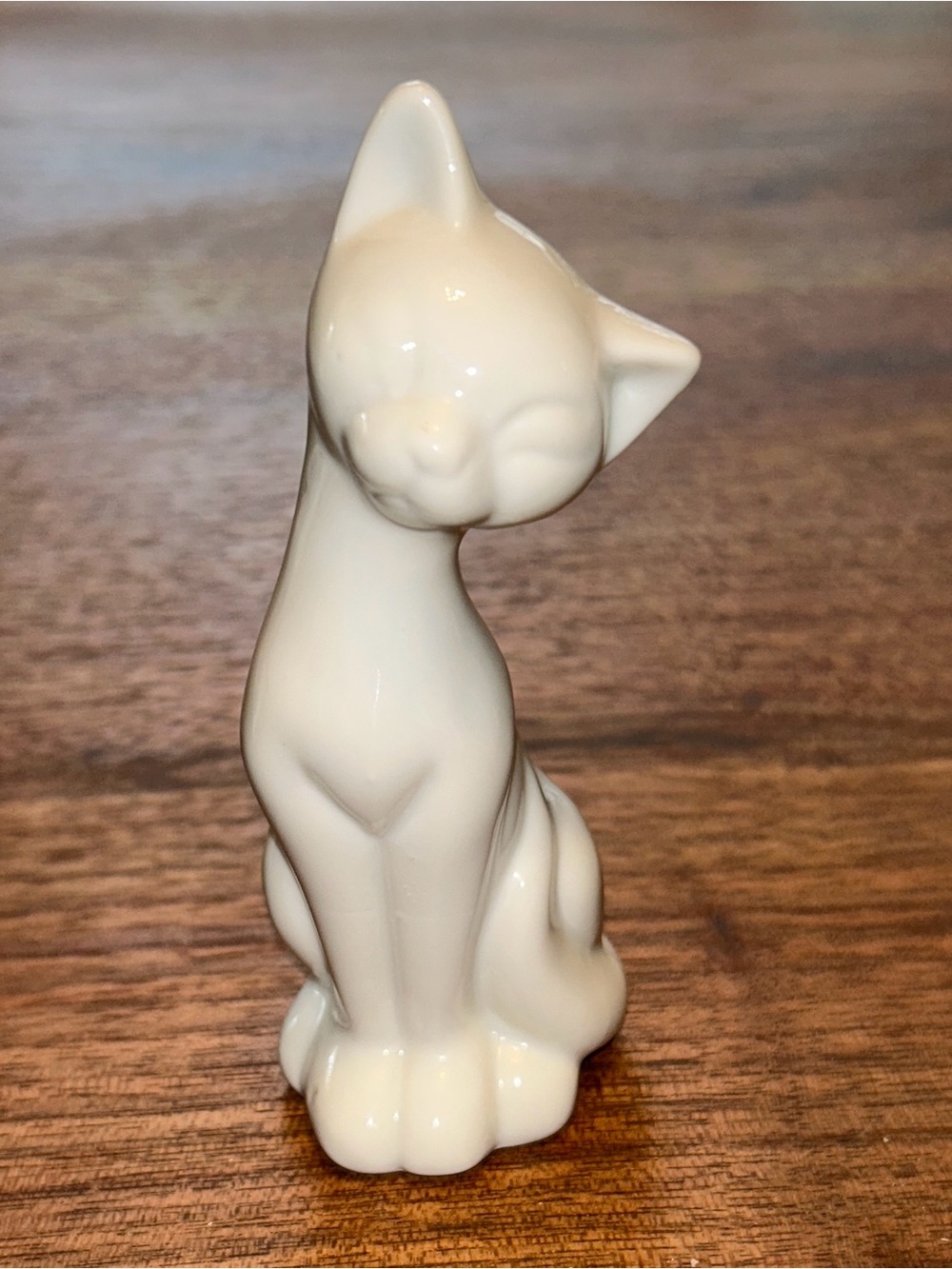 Vintage 5” White Siamese Cat Kitty Kitten OMC Otagiri Japan